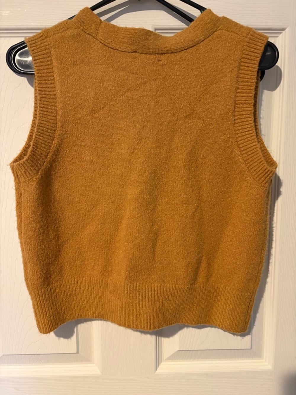 Jessica Simpson Mustard Floral Textured Sweater Vest (Size M) - Picture 3 of 3